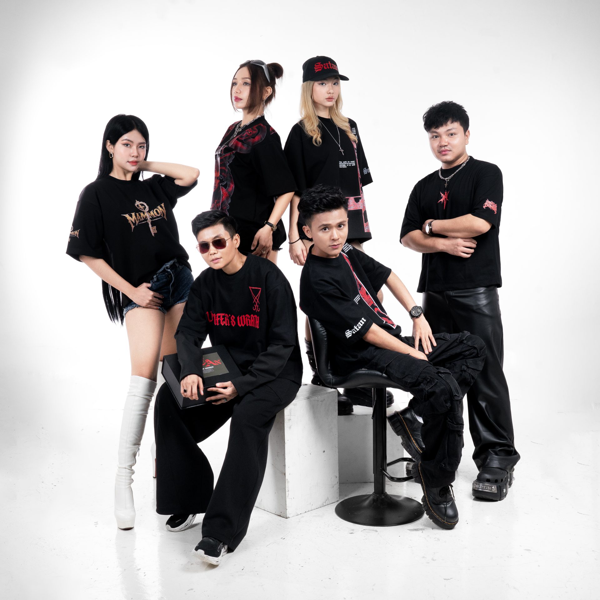Devil's Domain campaign model wearing the Domain 2000 tee