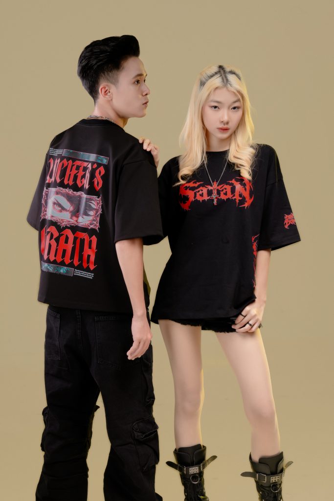 Satan Satan Inverted Cross Gothic Tee