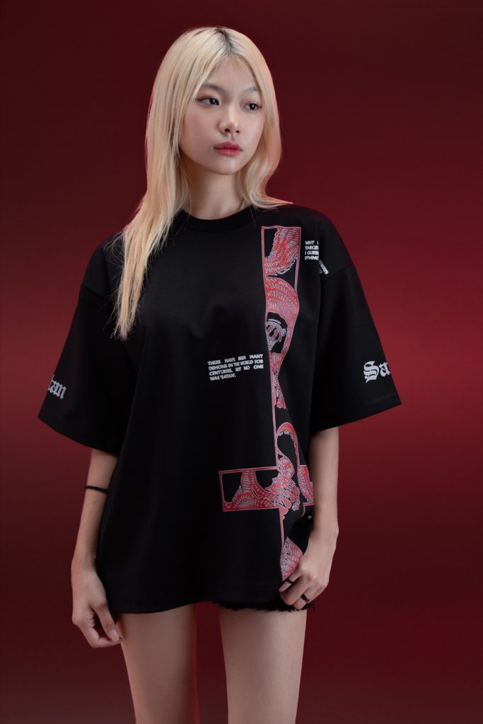 Satan Inverted Cross Gothic Tee